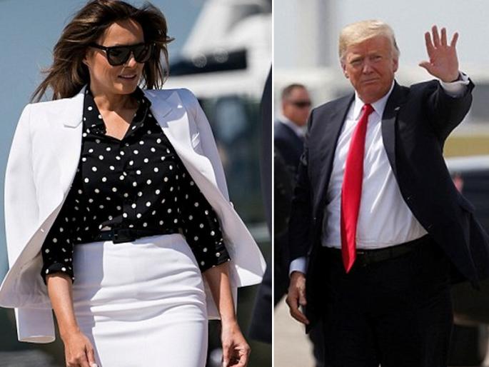 New video reignites Melania Trump body double conspiracy | काय सांगता? डोनाल्ड ट्रम्प पत्नी मेलानियाच्या डुप्लिकेटसोबत फिरताहेत?