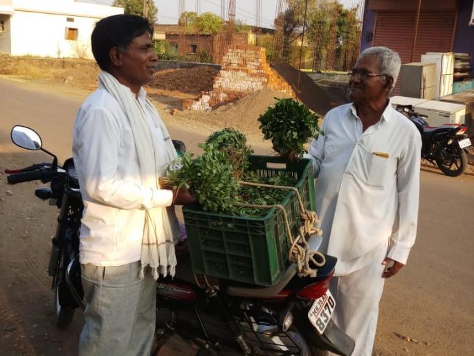 Corona Virus in Osmanabad: there is will there is way; Due to the closure of the salon, vegetable sales have begun for subsistence | Corona Virus in Osmanabad : इच्छा तिथे मार्ग; सलून बंद करावे लागल्याने उदरनिर्वाहासाठी सुरू केली भाजीपाला विक्री Corona Virus in Osmanabad: there is will there is way; Due to the closure of the salon, vegetable sales have begun for subsistence | Corona Virus in Osmanabad : इच्छा तिथे मार्ग; सलून बंद करावे लागल्याने उदरनिर्वाहासाठी सुरू केली भाजीपाला विक्री