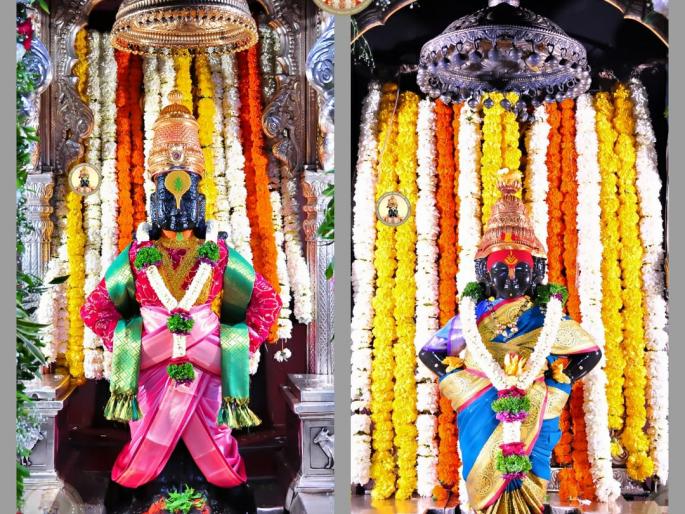 Today is Kamika Ekadashi; A beautiful arrangement of flowers in the temple of Vitthal in Pandharpur | जय हरी माऊली; कामिका एकादशीनिमित्त आज पंढरपुरातील विठ्ठल मंदिरात केली फुलांची मनमोहक आरास Today is Kamika Ekadashi; A beautiful arrangement of flowers in the temple of Vitthal in Pandharpur | जय हरी माऊली; कामिका एकादशीनिमित्त आज पंढरपुरातील विठ्ठल मंदिरात केली फुलांची मनमोहक आरास