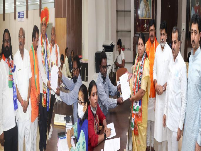 Kolhapur North By Election: Great show of strength by Satyajit Kadam, Jayashree Jadhav's candidature application filed in a simple manner | Kolhapur North By Election: कदमांचे शक्तीप्रदर्शन, जाधव यांचा साध्या पद्धतीने उमेदवारी अर्ज Kolhapur North By Election: Great show of strength by Satyajit Kadam, Jayashree Jadhav's candidature application filed in a simple manner | Kolhapur North By Election: कदमांचे शक्तीप्रदर्शन, जाधव यांचा साध्या पद्धतीने उमेदवारी अर्ज