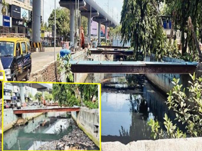 floating waste is a headache now muncipalty implement new idea of blocking waste the drains in mumbai | तरंगता कचरा ठरतोय डोकेदुखी; नाले बंदिस्त करण्याचा मनपाचा विचार floating waste is a headache now muncipalty implement new idea of blocking waste the drains in mumbai | तरंगता कचरा ठरतोय डोकेदुखी; नाले बंदिस्त करण्याचा मनपाचा विचार