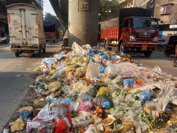 In Bhiwandi again there is a garbage crisis and the empire of garbage is seen everywhere | भिवंडीत पुन्हा कचराकोंडी; स्वच्छ भारत अभियानाचा बोजवारा In Bhiwandi again there is a garbage crisis and the empire of garbage is seen everywhere | भिवंडीत पुन्हा कचराकोंडी; स्वच्छ भारत अभियानाचा बोजवारा