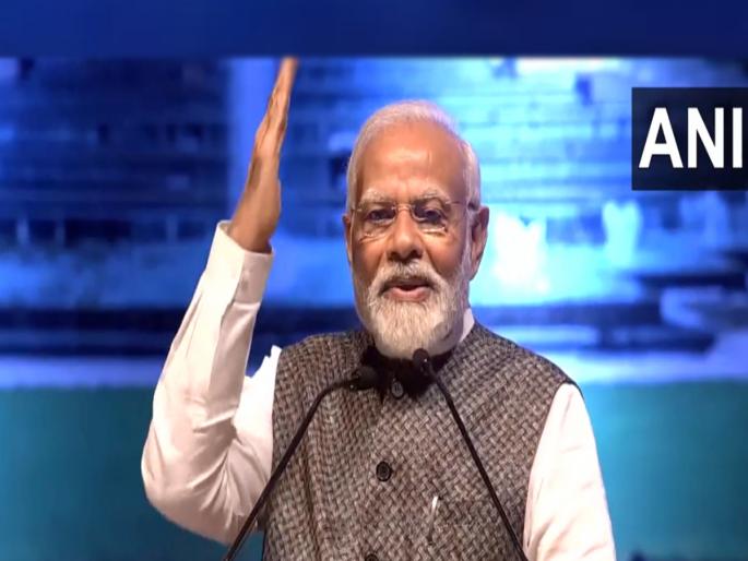 In my third term, India will be among the top three economies in the world, Yeh Modi ki guarantee hai, says prime minister narendra Modi during the inauguration event of the International Convention Centre-Bharat Mandapam | "माझ्या तिसऱ्या टर्ममध्ये जगातील टॉप- ३ अर्थव्यवस्थांमध्ये भारत असेल", मोदींचं मोठं विधान In my third term, India will be among the top three economies in the world, Yeh Modi ki guarantee hai, says prime minister narendra Modi during the inauguration event of the International Convention Centre-Bharat Mandapam | "माझ्या तिसऱ्या टर्ममध्ये जगातील टॉप- ३ अर्थव्यवस्थांमध्ये भारत असेल", मोदींचं मोठं विधान