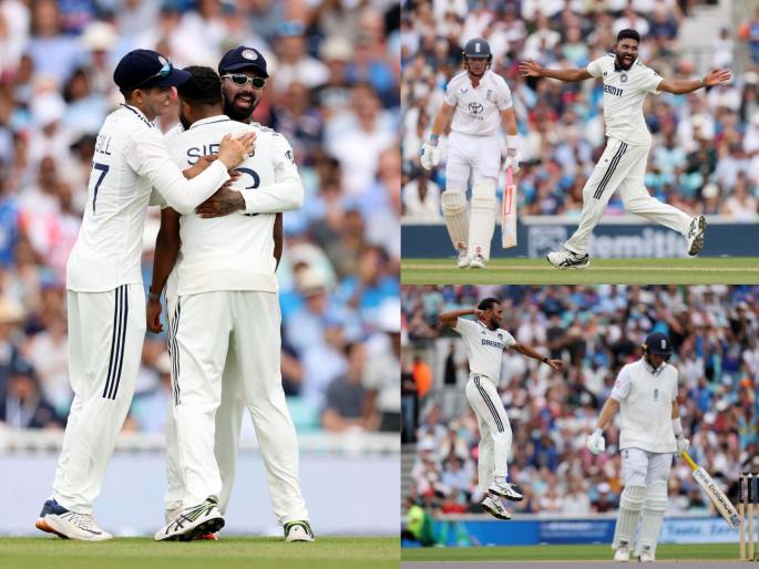 IND vs ENG 5th Test Day 5 India Beat England In Final Day Thriller And Anderson Tendulkar Trophy Test Series Level 2-2 Mohammed Siraj | IND vs ENG 5th Test : टीम इंडियानं हातून निसटलेली मॅच जिंकून दाखवली! मालिकेत बरोबरी