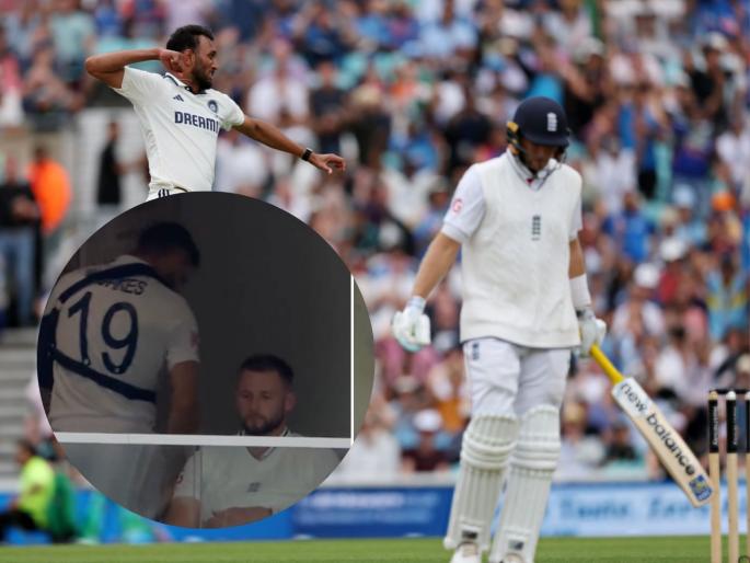 IND vs ENG 5th Test Chris Woakes Has Ready England Dressing Room Come Out To Bat Possibly One Handed Should His Team Require It After Prasidh Krishna dismisses Joe Root | IND vs ENG : टेस्टमध्ये ट्विस्ट; खांदा बांधून बसलेला क्रिस वोक्स एका हाताने बॅटिंग करण्याच्या तयारीत
