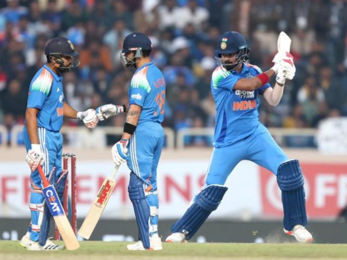 India vs South Africa Live Score 1st ODI Virat Kohli Century Rohit Sharma And KL Rahul Fifty Ravindra Jadeja SA Needs 350 Runs To Win Against IND | IND vs SA : अनुभवी फलंदाजांनी पेश केला खास नजराणा; किंग कोहली अन् रोहितसह KL राहुलनं दाखवला क्लास!