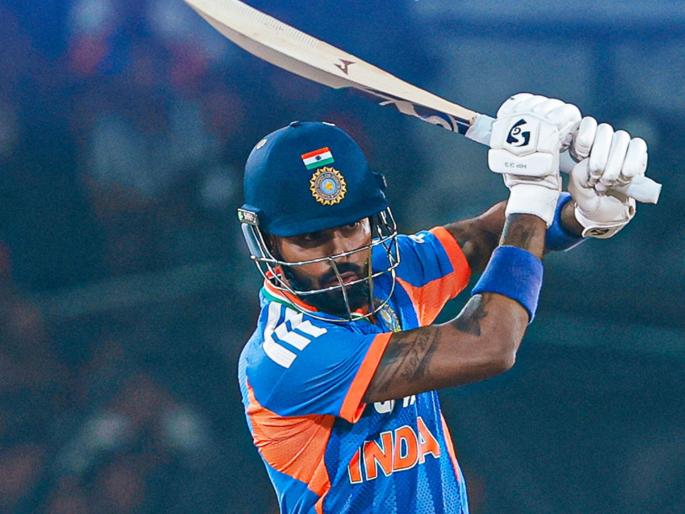 IND vs SA 1st T20I Hardik Pandya Brings Up His Fifty With A Maximum Record 100 Sixes In T20I 4th Indian Do This | IND vs SA T20I : कटकच्या मैदानात हार्दिक पांड्याची कडक खेळी; सिक्सरच्या 'सेंच्युरी'सह साजरी केली 'फिफ्टी'