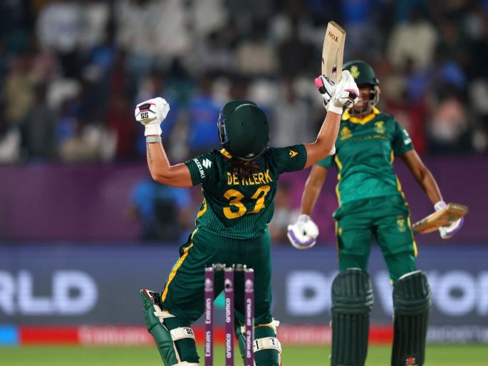 Nadine de Klerk Heroics: South Africa Clinch Record Chase Against India in Womens World Cup | IND vs WI: दक्षिण आफ्रिकेची भारताविरुद्ध उल्लेखनीय कामगिरी, जुना विक्रम मोडला!