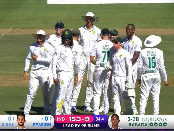 IND vs SA 2nd Test : W,0,W,0,W,0,0,W! India lost 6 wickets for zero runs in 11 balls, India from 153/4 to 153/10, Virat Kohli departs for 46. | ११ चेंडूंत मॅच फिरली; भारताने एकही धाव न करता ६ विकेट्स गमावल्या, दक्षिण आफ्रिकेने इतिहास रचला