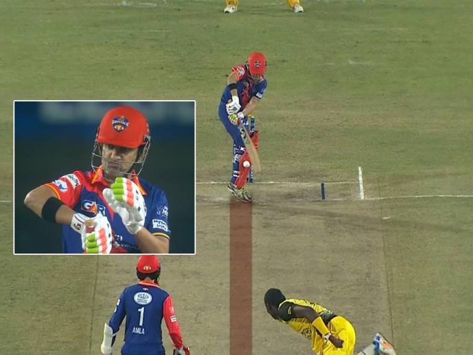 India Capitals vs Urbanizers Hyderabad A golden duck for gautam Gambhir in legends league cricket 2023, watch here video  | legends league cricket 2023 : गौतम गंभीरचा पहिल्याच चेंडूवर 'कार्यक्रम', रैनाच्या संघाचा दबदबा