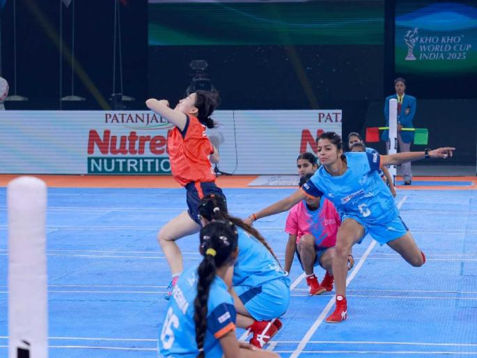 Kho-Kho World Cup 2024: Indian women team opens with a resounding victory defeats South Korea | खो-खो विश्वचषक २०२५ : भारतीय महिला संघाची दणदणीत विजयी सलामी; दक्षिण कोरियाला मात Kho-Kho World Cup 2024: Indian women team opens with a resounding victory defeats South Korea | खो-खो विश्वचषक २०२५ : भारतीय महिला संघाची दणदणीत विजयी सलामी; दक्षिण कोरियाला मात