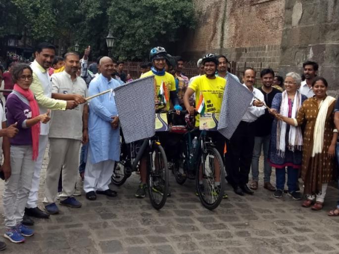 India tour on cycle for child protection and peaceful world | बालसंरक्षण व विश्वशांतीसाठी सायकलवरून भारत दौरा India tour on cycle for child protection and peaceful world | बालसंरक्षण व विश्वशांतीसाठी सायकलवरून भारत दौरा