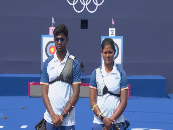 Paris Olympics 2024 USA defeats India in mixed archery to win bronze medal | Paris Olympics 2024 : भारतीय तिरंदाज कांस्य पदकासाठी अखेरपर्यंत लढले; पण अमेरिकेने बाजी मारलीच Paris Olympics 2024 USA defeats India in mixed archery to win bronze medal | Paris Olympics 2024 : भारतीय तिरंदाज कांस्य पदकासाठी अखेरपर्यंत लढले; पण अमेरिकेने बाजी मारलीच
