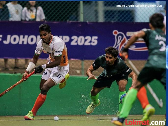 IND vs PAK Sultan Of Johor Cup 2025 India Pakistan Players Shake Hands After 3-3 Draw | भारत-पाक सामना बरोबरीत सुटला! मग दोन्ही संघातील खेळाडूंमध्ये जे घडलं ते चर्चेत IND vs PAK Sultan Of Johor Cup 2025 India Pakistan Players Shake Hands After 3-3 Draw | भारत-पाक सामना बरोबरीत सुटला! मग दोन्ही संघातील खेळाडूंमध्ये जे घडलं ते चर्चेत