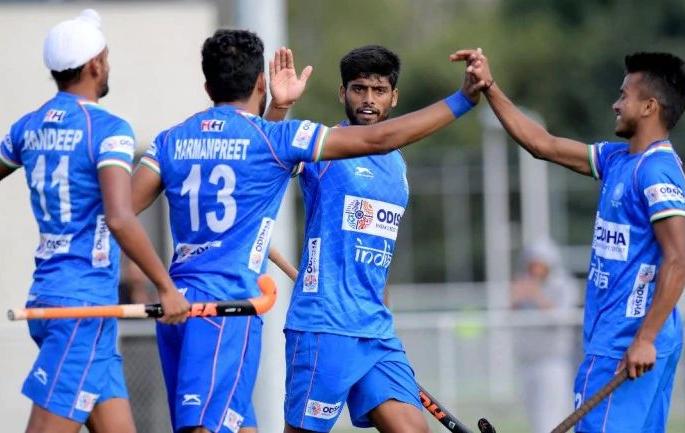 Indian men's hockey team wins fourth match in line | भारतीय पुरुष हॉकी संघाचा विजयी ‘चौकार’ Indian men's hockey team wins fourth match in line | भारतीय पुरुष हॉकी संघाचा विजयी ‘चौकार’