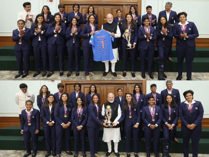 Harmanpreet Kaur Indian Women's Cricket Team Gift Special Signed Namo Jersey To PM Narendra Modi Watch Video | भारतीय महिला क्रिकेटचे 'अच्छे दिन'! विश्वविजेत्या लेकींच्या हस्ताक्षरानं सजलेली 'नंबर वन नमो' जर्सी