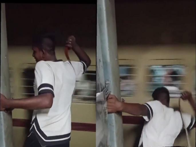 Bihar railway news, Passengers sitting at doors in running trains beaten with belts; Video viral | Video: धावत्या ट्रेनमध्ये दारात बसलेल्या प्रवाशांना बेल्टने मारहाण; व्हिडीओ व्हायरल... Bihar railway news, Passengers sitting at doors in running trains beaten with belts; Video viral | Video: धावत्या ट्रेनमध्ये दारात बसलेल्या प्रवाशांना बेल्टने मारहाण; व्हिडीओ व्हायरल...