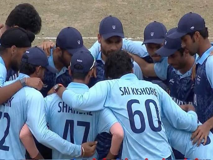 The gold medal match between India and Afghanistan is going on in the Asian Games. | पावसामुळे खेळ थांबला, अफगाणिस्तानने ११२ धावा केल्या; भारत सुवर्णपदक पटकावणार?