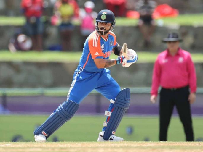 T20 World Cup 2024 IND vs BAN Live Marathi : VIRAT KOHLI BECOMES THE FIRST PLAYER TO COMPLETE 3000 RUNS IN WORLD CUPS, Video  | W,6,W! विराट कोहली पुन्हा अपयशी ठरला, पण वर्ल्ड कपमध्ये ऐतिहासिक कामगिरी करून गेला, Video 