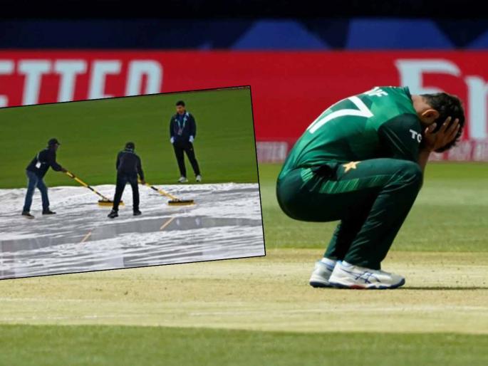 icc T20 World Cup 2024 live T20 int cricket match ind vs Usa scorecard online - Pakistan Will Be Eliminated if India vs USA Fixture Gets Washed Out | T20 World Cup 2024 IND vs USA Live Match : भारत-अमेरिका सामना रद्द झाल्यास पाकिस्तानची नौका बुडणार; पावसाने वाढवली शेजाऱ्यांची धाकधुक 