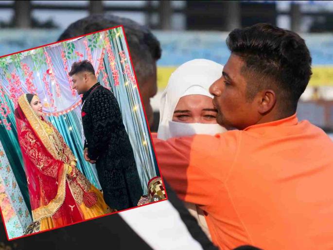 Video : Sarfaraz Khan wiped his wife's tears and hugged her, know who is Romana  | सर्फराज खानसाठी Romana रडली, कारण संघर्षात ती त्याच्यासोबत उभी राहिली; कोण आहे ती?