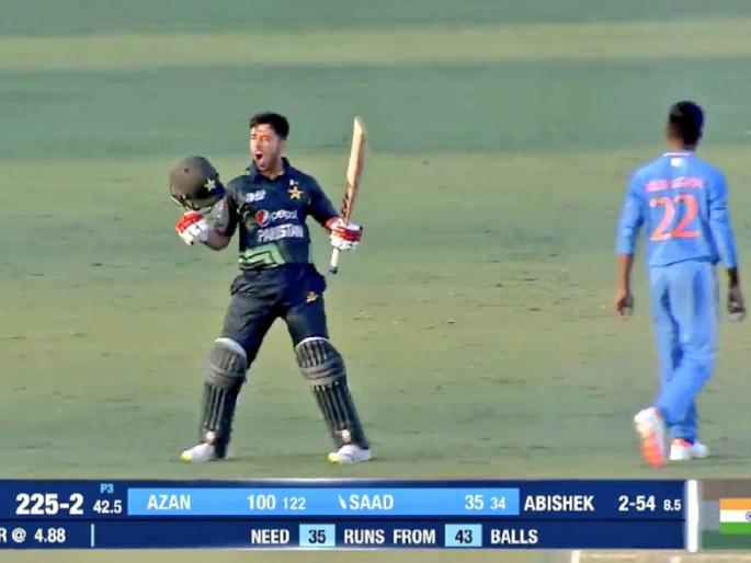 Comfortable Win for Pakistan U19 by 8 Wickets against India U19, Shahzaib Khan 63(88), Azan Awais 105(130) and Saad Baig 68(51) guided Pakistan to their 2nd Victory in Asian Cricket Council Under-19s Asia Cup | पाकिस्तानचा आशिया चषकात भारतावर दणदणीत विजय; उपांत्य फेरीच्या दिशेने वाटचाल 