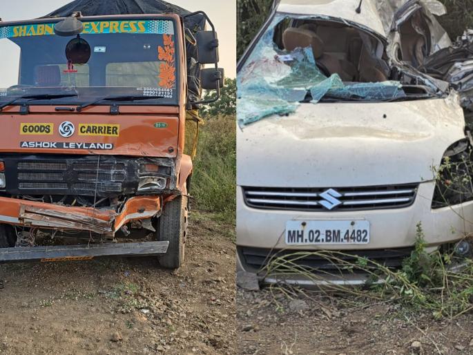 A terrible tempo-car accident in Latur; Two daughters including mother, grand daughter died on the spot | टेम्पो-कारचा भीषण अपघात; आईसह दोन लेकी, नातीचा जागीच मृत्यू A terrible tempo-car accident in Latur; Two daughters including mother, grand daughter died on the spot | टेम्पो-कारचा भीषण अपघात; आईसह दोन लेकी, नातीचा जागीच मृत्यू