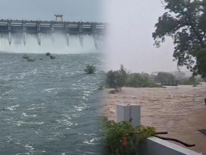 Nanded: Discharge from Limboti dam increased, situation like a sky burst in Loha, water in many houses | Nanded: लोह्यात आभाळ फाटले; लिंबोटी धरणातून विसर्ग वाढला, अनेक घरांत पाणी शिरले!
