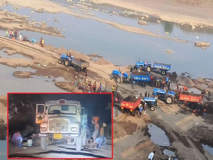 Illegal plunder of sand from Panganga river round the clock, the administration's negligence or collusion? | पैनगंगेतून अहोरात्र रेतीची अवैध लूट, प्रशासनाचा कानाडोळा की मिलीभगत? Illegal plunder of sand from Panganga river round the clock, the administration's negligence or collusion? | पैनगंगेतून अहोरात्र रेतीची अवैध लूट, प्रशासनाचा कानाडोळा की मिलीभगत?