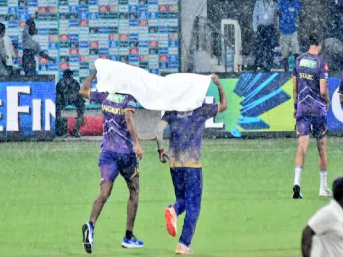 ipl 2024 updates Rain likely enter in KKR vs SRH Final Fans are worried after seeing the fresh scenes from the stadium | KKR vs SRH Final वर पावसाचं सावट? स्टेडियमवरची ताजी दृश्ये पाहून चाहते चिंतेत