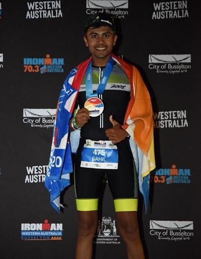 Sahil Chauhan from Kolhapur sees vegetarian 'Iron Man' | कोल्हापूरचे साहिल चौहान ठरले पाहिले शाकाहारी 'आयर्न मॅन' Sahil Chauhan from Kolhapur sees vegetarian 'Iron Man' | कोल्हापूरचे साहिल चौहान ठरले पाहिले शाकाहारी 'आयर्न मॅन'