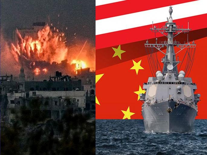 In the shadow of the world War! China lands six warships in Arabian Sea, Russian planes start hovering | महायुद्धाच्या छायेत! चीनने सहा युद्धनौका अरबी समुद्रात उतरविल्या, रशियाची विमाने घिरट्या घालू लागली In the shadow of the world War! China lands six warships in Arabian Sea, Russian planes start hovering | महायुद्धाच्या छायेत! चीनने सहा युद्धनौका अरबी समुद्रात उतरविल्या, रशियाची विमाने घिरट्या घालू लागली
