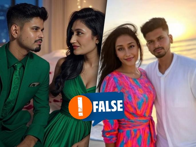 fact check shreyas iyer dhanashree verma posing together viral images are ai generated | श्रेयस अय्यर-धनश्री वर्मा यांचे समुद्रकिनारी सुटी एन्जॉय करतानाचे फोटो 'AI-जनरेटेड'! fact check shreyas iyer dhanashree verma posing together viral images are ai generated | श्रेयस अय्यर-धनश्री वर्मा यांचे समुद्रकिनारी सुटी एन्जॉय करतानाचे फोटो 'AI-जनरेटेड'!