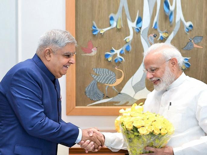 jagdeep dhankhar announced as vice presidential candidate from nda | जगदीप धनखड यांना एनडीएकडून उपराष्ट्रपतिपदाची उमेदवारी जाहीर; विरोधकांची आज बैठक jagdeep dhankhar announced as vice presidential candidate from nda | जगदीप धनखड यांना एनडीएकडून उपराष्ट्रपतिपदाची उमेदवारी जाहीर; विरोधकांची आज बैठक