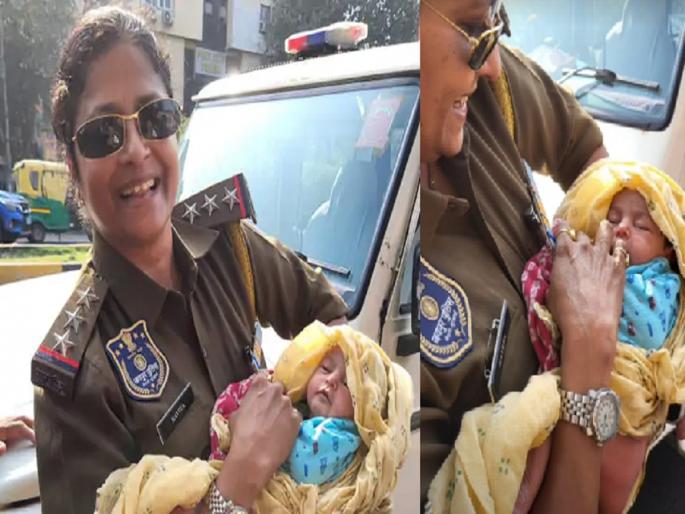 Ruthless mother leaves newborn baby girl outside the cemetery ; little girl smiles as the female officer takes her in her arms | निर्दयी आई तिला स्मशानाबाहेर टाकून फरार; महिला अधिकाऱ्याने कुशीत घेताच चिमुकली हसली Ruthless mother leaves newborn baby girl outside the cemetery ; little girl smiles as the female officer takes her in her arms | निर्दयी आई तिला स्मशानाबाहेर टाकून फरार; महिला अधिकाऱ्याने कुशीत घेताच चिमुकली हसली