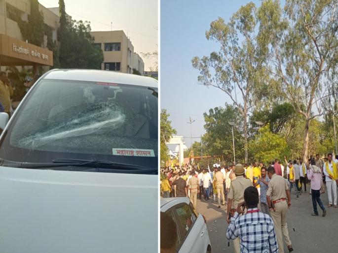 Ten persons were detained in the case of vandalism at the collector's office in Jalana | जालना जिल्हाधिकारी कार्यालयात तोडफोड प्रकरणात दहा जणांना घेतले ताब्यात Ten persons were detained in the case of vandalism at the collector's office in Jalana | जालना जिल्हाधिकारी कार्यालयात तोडफोड प्रकरणात दहा जणांना घेतले ताब्यात