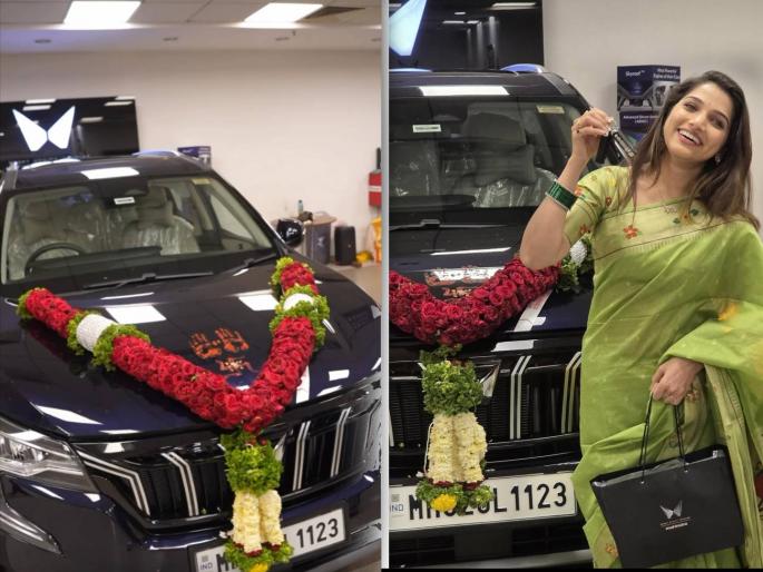 bigg boss marathi fame janhavi killekar buys new xuv700 car shared video | 'बिग बॉस मराठी' फेम जान्हवी किल्लेकरने घरी आणली नवी कोरी कार, व्हिडिओतून दाखवली XUVची झलक bigg boss marathi fame janhavi killekar buys new xuv700 car shared video | 'बिग बॉस मराठी' फेम जान्हवी किल्लेकरने घरी आणली नवी कोरी कार, व्हिडिओतून दाखवली XUVची झलक