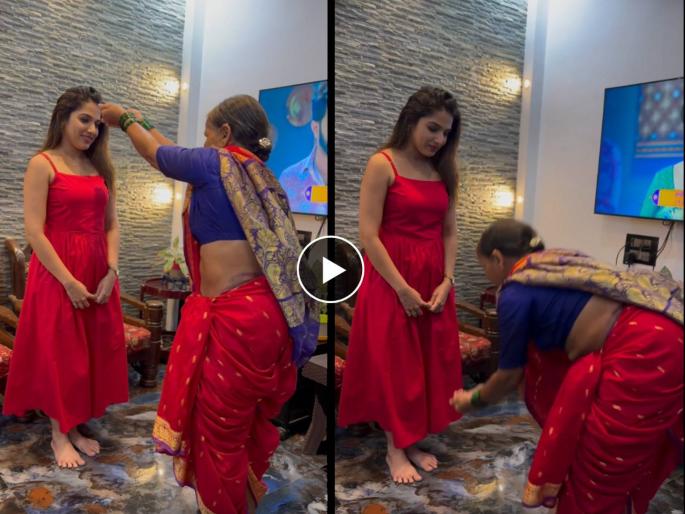 bigg boss marathi fame janhvi killekar shared her grandmothers video | नातीवरचं प्रेम! 'बिग बॉस मराठी' फेम जान्हवी किल्लेकरची आजीने काढली नजर, भावुक करणारा व्हिडिओ bigg boss marathi fame janhvi killekar shared her grandmothers video | नातीवरचं प्रेम! 'बिग बॉस मराठी' फेम जान्हवी किल्लेकरची आजीने काढली नजर, भावुक करणारा व्हिडिओ