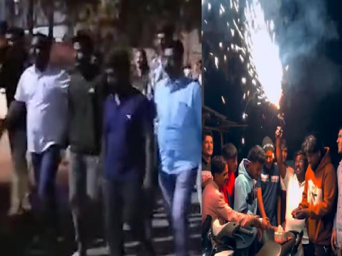 Police beat up six members of Germany gang for celebrating birthday on the street | Kolhapur: पोलिसांना आव्हान देत रस्त्यावर वाढदिवस केला, जर्मनी गँगच्या सहा जणांना पोलिसांनी चोप दिला Police beat up six members of Germany gang for celebrating birthday on the street | Kolhapur: पोलिसांना आव्हान देत रस्त्यावर वाढदिवस केला, जर्मनी गँगच्या सहा जणांना पोलिसांनी चोप दिला