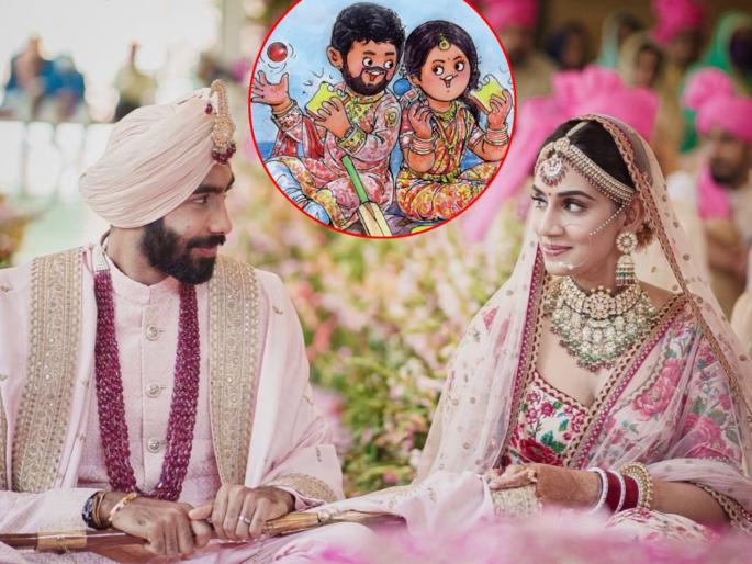 jaspreet bumrah got married with sanjana ganesan amul gave them best wishesh in diffrent way twitter | Jasprit Bumrah Weds Sanjana Ganesan : 'जस' को 'प्रीत' मिल गयी; Amul नं बुमराहला दिल्या अनोख्या शुभेच्छा