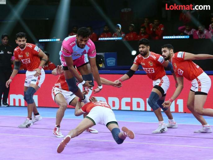 Pro Kabaddi League Jaipur easily beat Gujarat in Pro Kabaddi League tournament   | Pro Kabaddi League : जयपूरचा गुजरातवर सहज Pro Kabaddi League Jaipur easily beat Gujarat in Pro Kabaddi League tournament   | Pro Kabaddi League : जयपूरचा गुजरातवर सहज