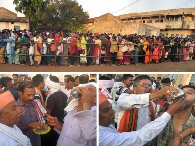 50,000 people rush to get asthma medicine; Distribution in Desaiganj on the occasion of Mrig Nakshatra | दमा औषधीसाठी उसळली ५० हजारांवर रुग्णांची गर्दी; मृग नक्षत्राच्या पर्वावर देसाईगंजात वितरण 50,000 people rush to get asthma medicine; Distribution in Desaiganj on the occasion of Mrig Nakshatra | दमा औषधीसाठी उसळली ५० हजारांवर रुग्णांची गर्दी; मृग नक्षत्राच्या पर्वावर देसाईगंजात वितरण