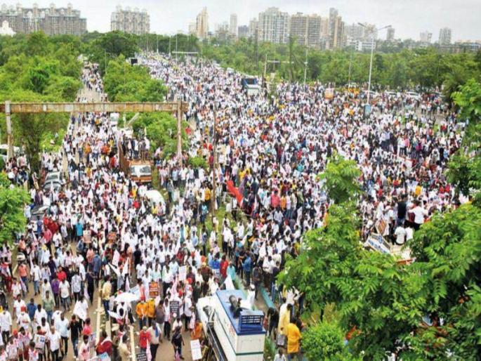 Crime against 20,000 protesters including organizers; Unlicensed Airport Naming Movement of navi mumbai | आयोजकांसह २० हजार आंदोलकांवर गुन्हा; विनापरवाना विमानतळ नामकरण आंदोलन Crime against 20,000 protesters including organizers; Unlicensed Airport Naming Movement of navi mumbai | आयोजकांसह २० हजार आंदोलकांवर गुन्हा; विनापरवाना विमानतळ नामकरण आंदोलन