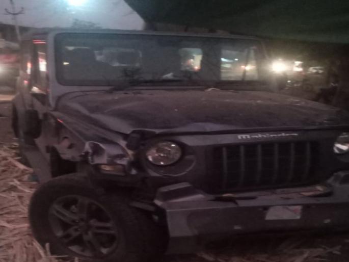 terrible jeep accident at sansar in indapur four people were seriously injured | Accident: इंदापूरात सणसर येथे जीपचा भीषण अपघात; चार जण गंभीर जखमी terrible jeep accident at sansar in indapur four people were seriously injured | Accident: इंदापूरात सणसर येथे जीपचा भीषण अपघात; चार जण गंभीर जखमी
