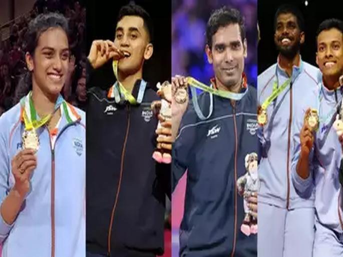 The final day of the Commonwealth Games was golden; Indians won four gold medals | राष्ट्रकुल स्पर्धेचा अखेरचा दिवस सुवर्णमय; भारतीयांनी पटकावली चार सुवर्णपदके The final day of the Commonwealth Games was golden; Indians won four gold medals | राष्ट्रकुल स्पर्धेचा अखेरचा दिवस सुवर्णमय; भारतीयांनी पटकावली चार सुवर्णपदके