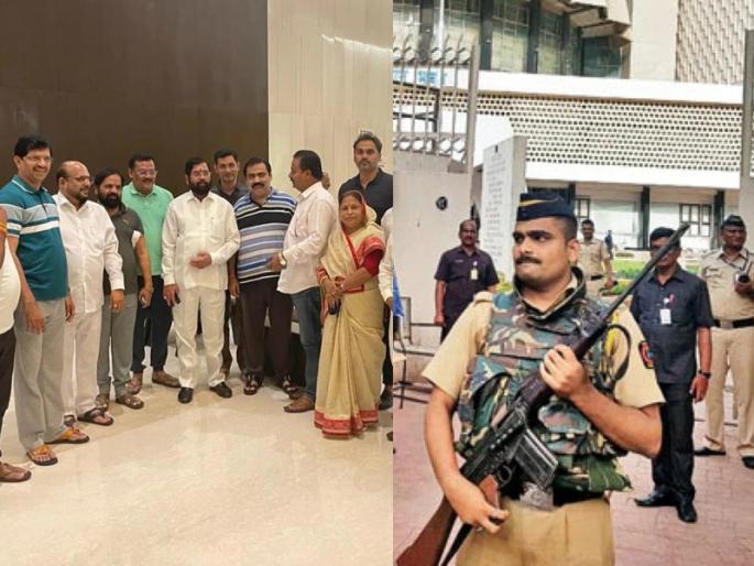 Shiv Sena rebel MLA to return to Mumbai today; Speed up the movement, police escort everywhere | शिवसेनेचे बंडखोर आमदार आज मुंबईत परतणार; हालचालींना वेग, जागोजागी पोलीस बंदोबस्त Shiv Sena rebel MLA to return to Mumbai today; Speed up the movement, police escort everywhere | शिवसेनेचे बंडखोर आमदार आज मुंबईत परतणार; हालचालींना वेग, जागोजागी पोलीस बंदोबस्त