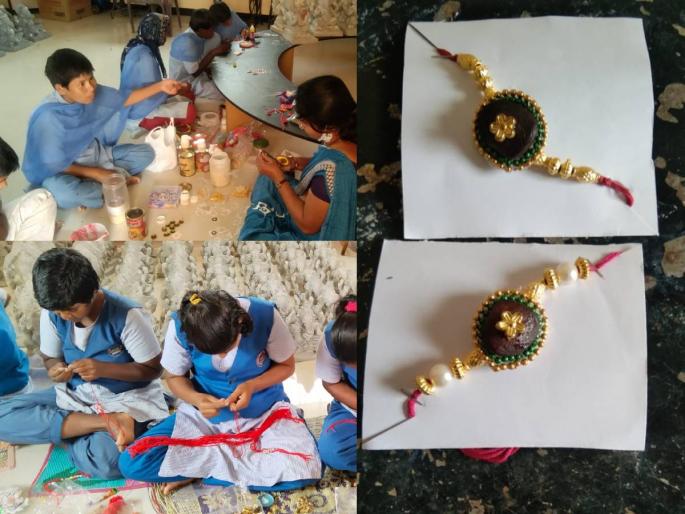 Seeding will be done through Rakhi! 1500 rakhyas from seeds made by special girls of 'Swadhar' | राखीतून होईल बीजारोपण! 'स्वाधार' च्या विशेष मुलींनी बनवल्या बियांपासून १५०० राख्या    Seeding will be done through Rakhi! 1500 rakhyas from seeds made by special girls of 'Swadhar' | राखीतून होईल बीजारोपण! 'स्वाधार' च्या विशेष मुलींनी बनवल्या बियांपासून १५०० राख्या