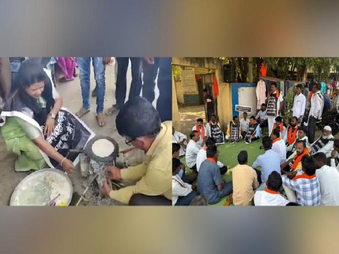 Shiv Sainiks celebrated black Diwali for farmers' problems; Protest against government in front of Tehsil Office | शेतकऱ्यांनी साजरी केली काळी दिवाळी; ‘शासन आपल्या दारी अन् सोयाबीन पडून घरी’ची घोषणा