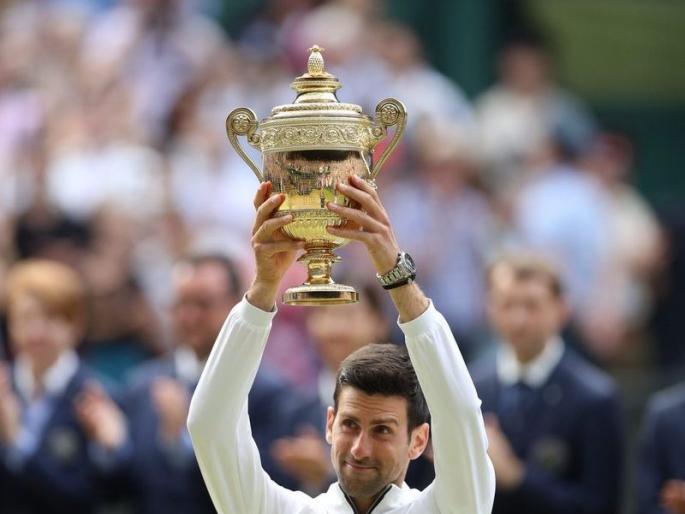 Wimbledon: Djokovic champions fifth champion and beat Federer | Wimbledon 2019: फेडररवर मात करत जोकोविच पाचव्यांदा चॅम्पियन Wimbledon: Djokovic champions fifth champion and beat Federer | Wimbledon 2019: फेडररवर मात करत जोकोविच पाचव्यांदा चॅम्पियन