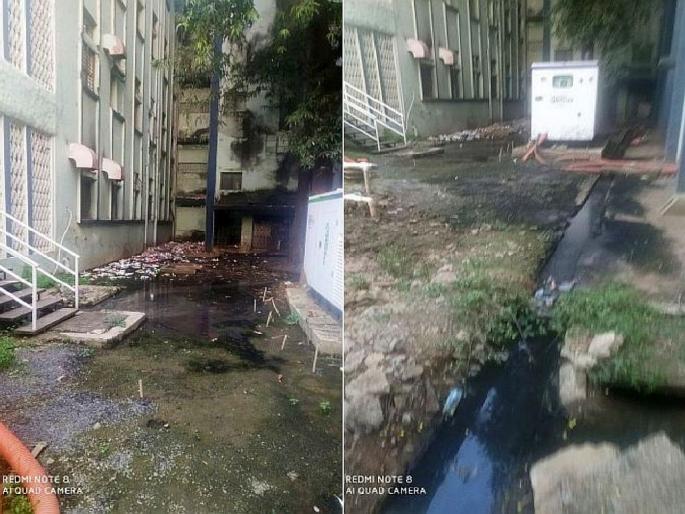 Mismanagement of Bhandara District Hospital administration, messy garbage and clogged drains | गलथानपणा चव्हाट्यावर, जिल्हा रुग्णालयाचे प्रशासन ढिम्मच; 'स्वच्छता ही सेवा' मोहिमेचा बट्ट्याबोळ Mismanagement of Bhandara District Hospital administration, messy garbage and clogged drains | गलथानपणा चव्हाट्यावर, जिल्हा रुग्णालयाचे प्रशासन ढिम्मच; 'स्वच्छता ही सेवा' मोहिमेचा बट्ट्याबोळ